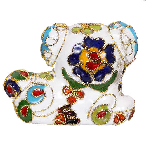 Hund S, Deko, Ziergegenstände, Cloisonne Emaille, Tierfigur,6273